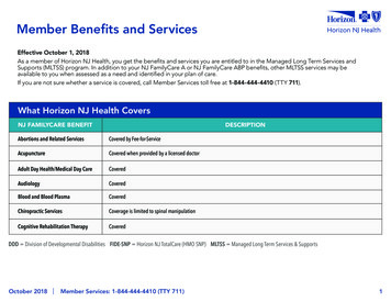 Member Benefits And Services - Horizon NJ Health