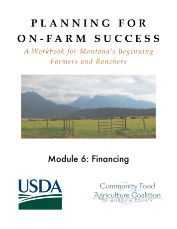 Module 6: Financing - Home - Farm Link Montana