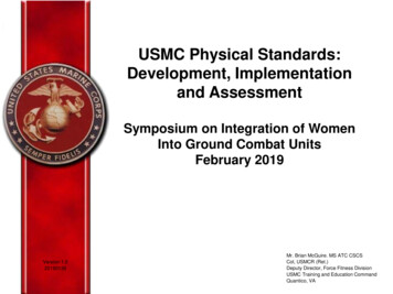 USMC Physical Standards: Development, Implementation And Assessment
