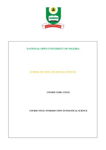 NATIONAL OPEN UNIVERSITY OF NIGERIA - Mim.ac.mw