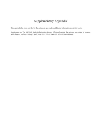ASCEND Aspirin Supplementary Material 2018-08 17