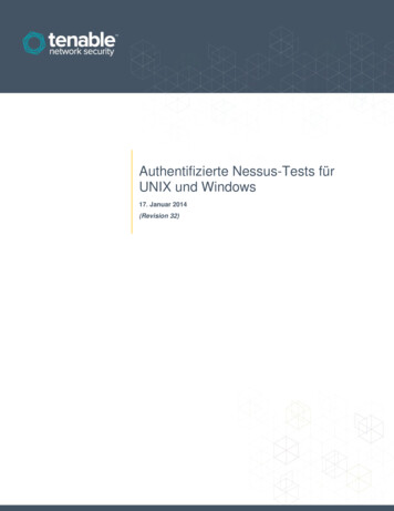 Authentifizierte Nessus-Tests Für UNIX Und Windows