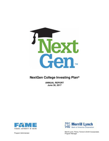 NextGen College Investing Plan 2017