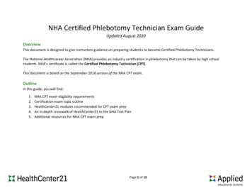 NHA Certified Phlebotomy Technician Exam Guide - AES Education