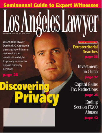 November 2003 - The Los Angeles County Bar Association