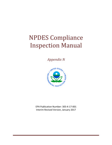 NPDES Compliance Inspection Manual - US EPA