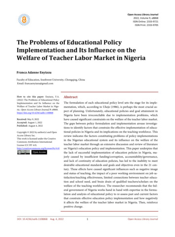 The Problems Of Educational Policy Implementation And Its Influence On .