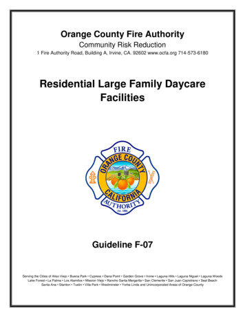 Residential Large Family Daycare Facilities - OCFA