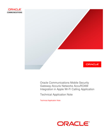 Oracle Communications Mobile Security Gateway-Accuris Networks AccuROAM .