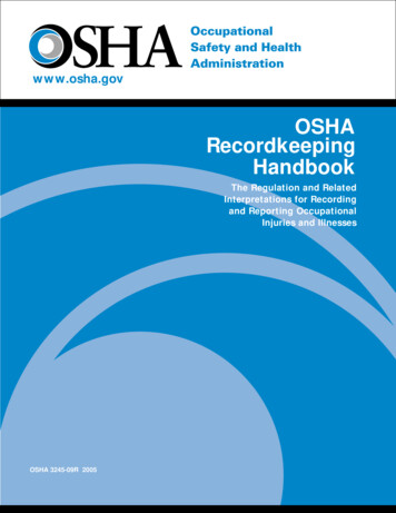 OSHA Recordkeeping Handbook - United States Army