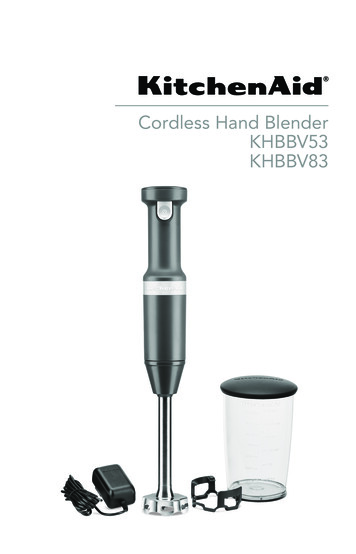 Cordless Hand Blender KHBBV53 KHBBV83 - KitchenAid
