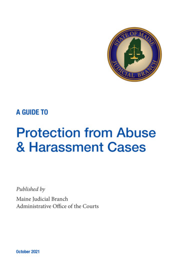 Protection From Abuse & Harassment Cases - Maine