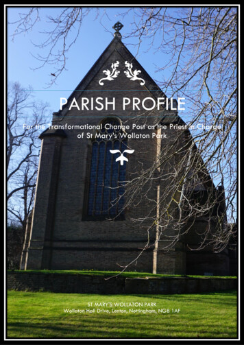 Parish Profile - Southwell.anglican 