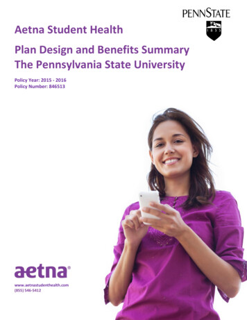 Aetna Student Health Plan Design And Benefits Summary The Pennsylvania .
