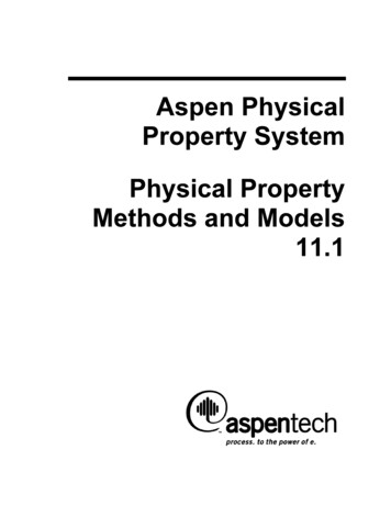 Part Number: Aspen Physical Property System 11 - ULisboa