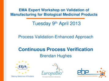 Continuous Process Verification - European Medicines Agency