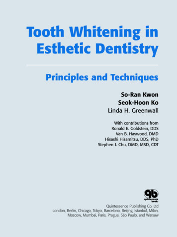 Tooth Whitening In Esthetic Dentistry - Quintessence Publishing