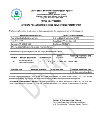 Npdes No. Pr0025577 National Pollutant Discharge Elimination System Permit