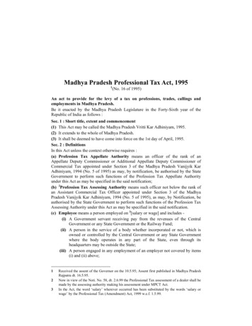 Madhya Pradesh Professional Tax Act, 1995