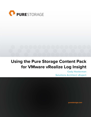 Datasheet Pure Storage Content Pack For VMware VRealize Log Insight 2015