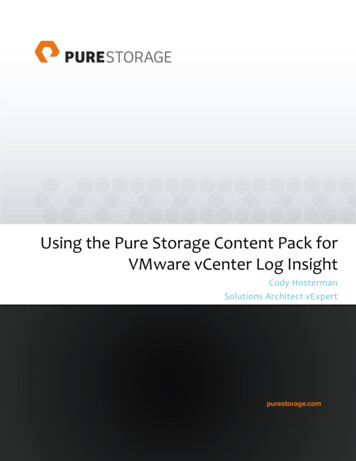 Pure Storage Content Pack For VMware VCenter Log Insight