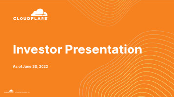 Q2 2022 - Investor Presentation