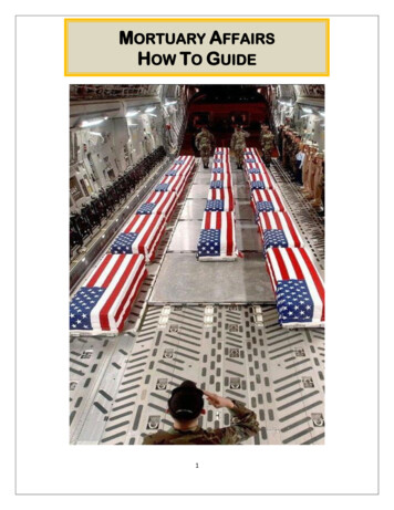 MORTUARY AFFAIRS HOW TO GUIDE - United States Army