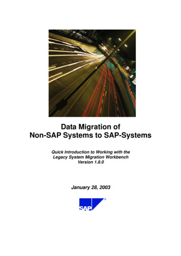 Data Migration Of Non-SAP Systems To SAP-Systems - ERPDB