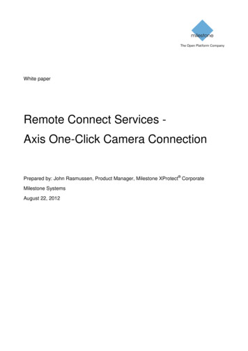 Remote Connect Services - Axis One-Click Camera Connection