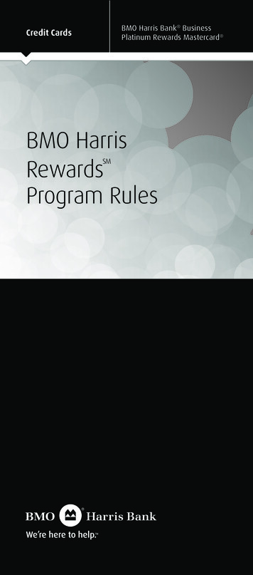 BMO Harris Rewards Program Rules