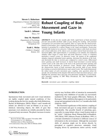 Robust Coupling Of Body Movement And Gaze In Young Infants