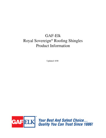 GAF-Elk Royal Sovereign 5RRÀQJ6KLQJOHV Product Information