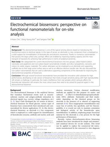 Electrochemical Biosensors: Perspective On Functional Nanomaterials For .