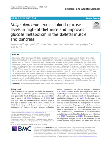 Ishige Okamurae Reduces Blood Glucose Levels In High-fat Diet Mice And .