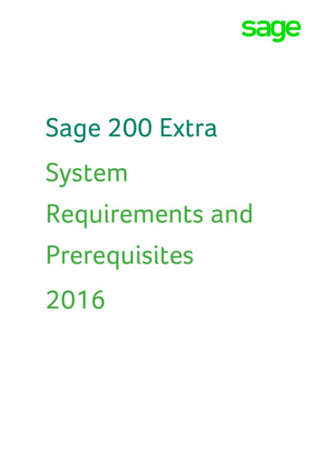 Sage200Extra System Requirementsand Prerequisites - CIM Software
