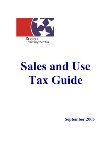 Sales And Use Tax Guide - Roman Catholic Diocese Of Memphis