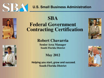SBA Federal Government Contracting Certification