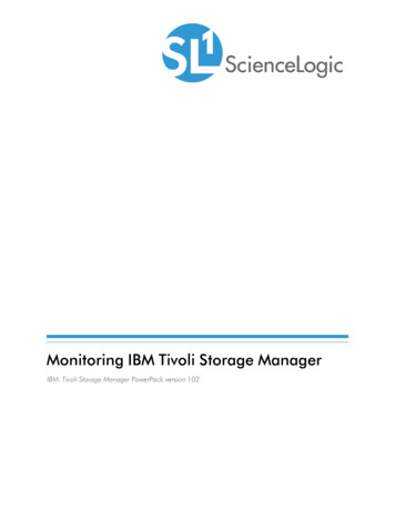 Monitoring IBM Tivoli Storage Manager (PowerPack Version 102)