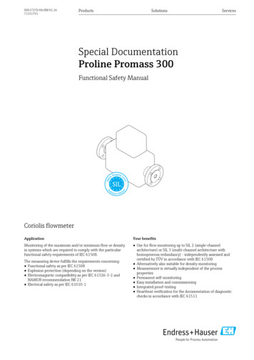 Proline Promass 300 - Endress Hauser