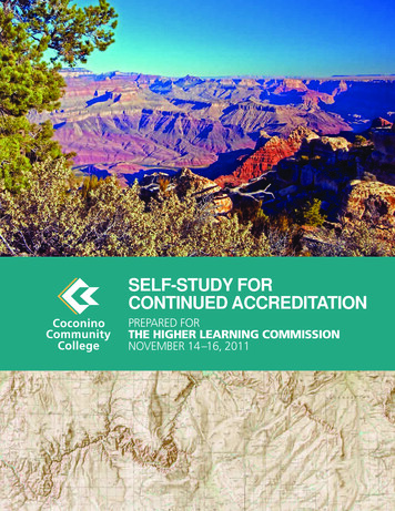SELF-STUDY FOR CONTINUED ACCREDITATION - Coconino