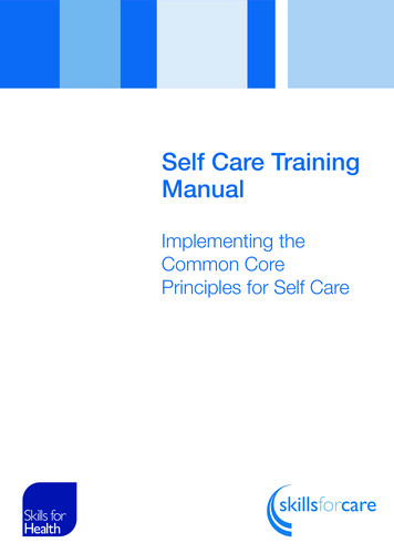 Self Care Training Manual - Skills For Care