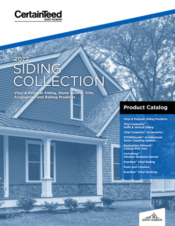 2022 SIDING COLLECTION - CertainTeed