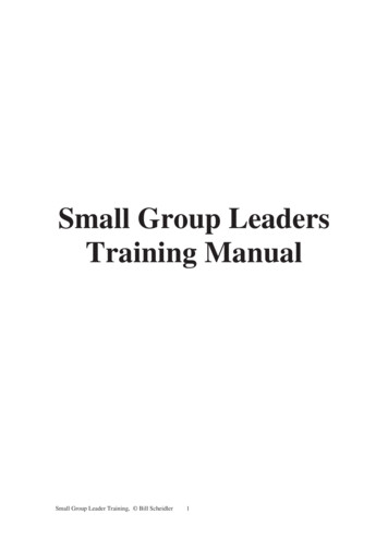 Small Group Leader Training A4 - Church Leadership Resources