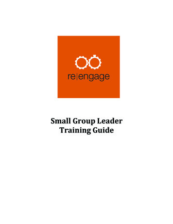 Small Group Leader Training Guide - West Ridge Church