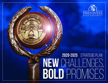 2020-2025 Strategic Plan New Challenges, Bold Promises