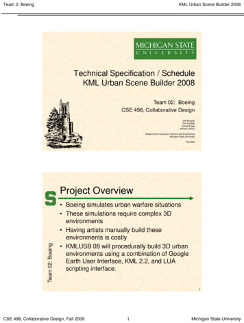 Technical Specification / Schedule KML Urban Scene Builder 2008