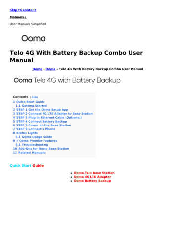 Telo 4G With Battery Backup Combo User Manual - Manuals 