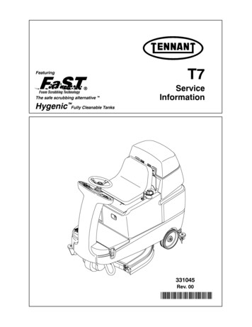 Tennant T7 Rider Floor Scrubber Service Manual