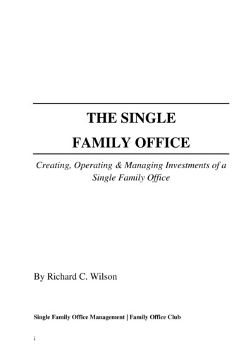 The Single Family Office
