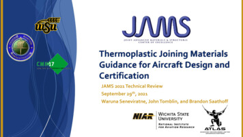 Thermoplastic Joining Materials Guidance For Aircraft Design And .